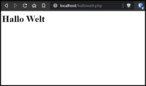 Hallo Welt PHP und HTML