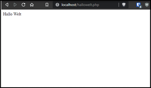 PHP Hallo Welt Browser 2