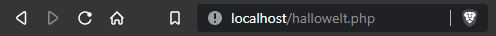 PHPBrowserLocalHostHalloWelt