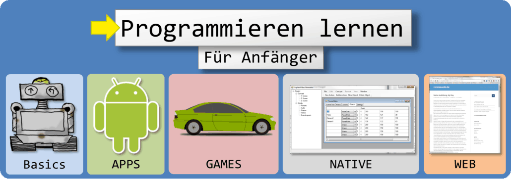 Programmieren Lernen für Anfänger: Basics, Apps, Games, Native und Web