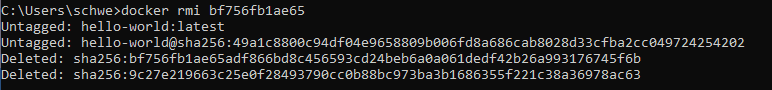 docker rmi image