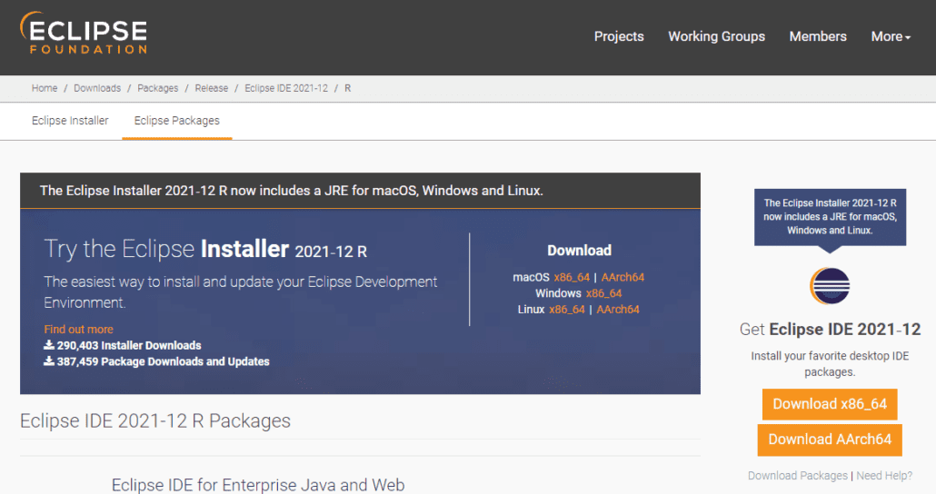 java eclipse download
