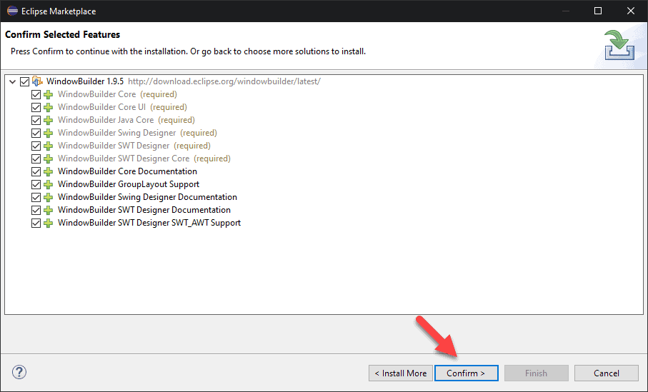 java windowbuilder install
