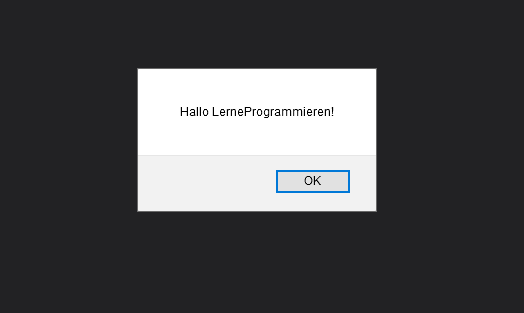 javascript alert anzeigen