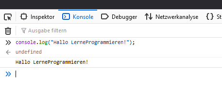 javascript console log
