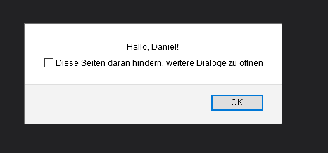 javascript prompt response