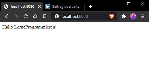nodejs hallowelt output