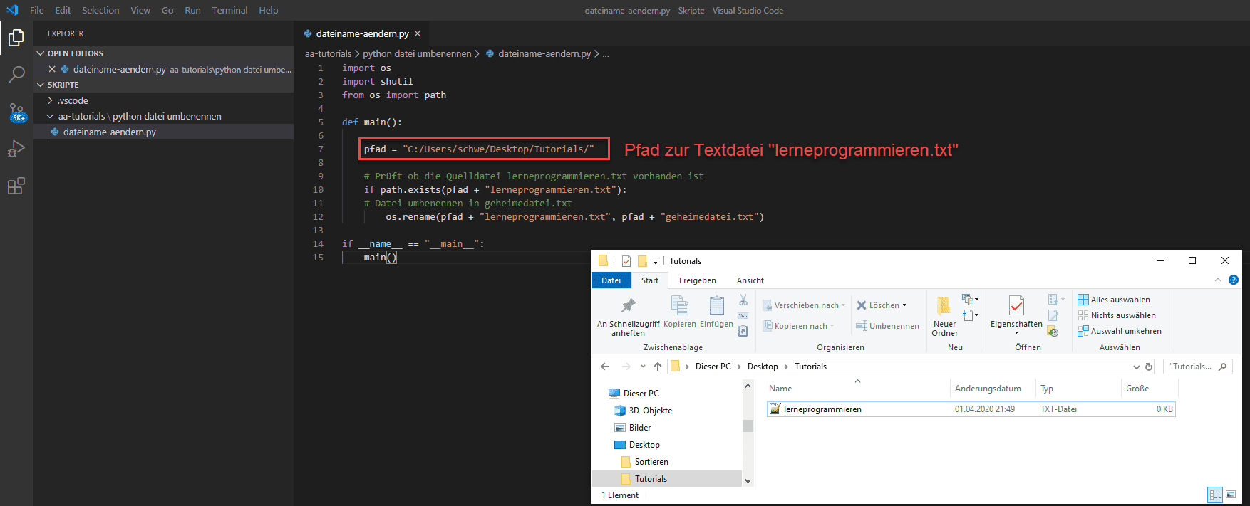 python dateien umbenennen2
