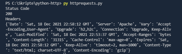 python http requests headers
