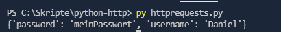 python http requests post json dictionary