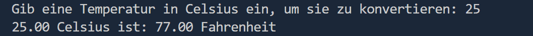 python umrechner fahrenheit