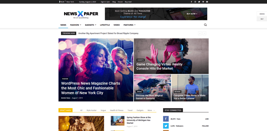 wp theme newspaper